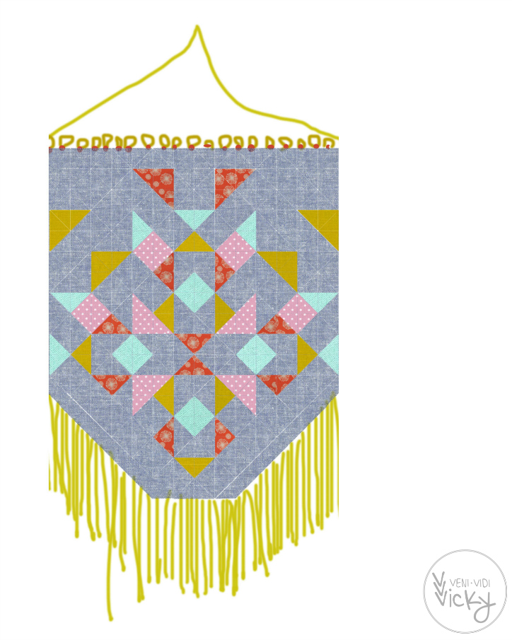 quilted crest layout | veni vidi vicky