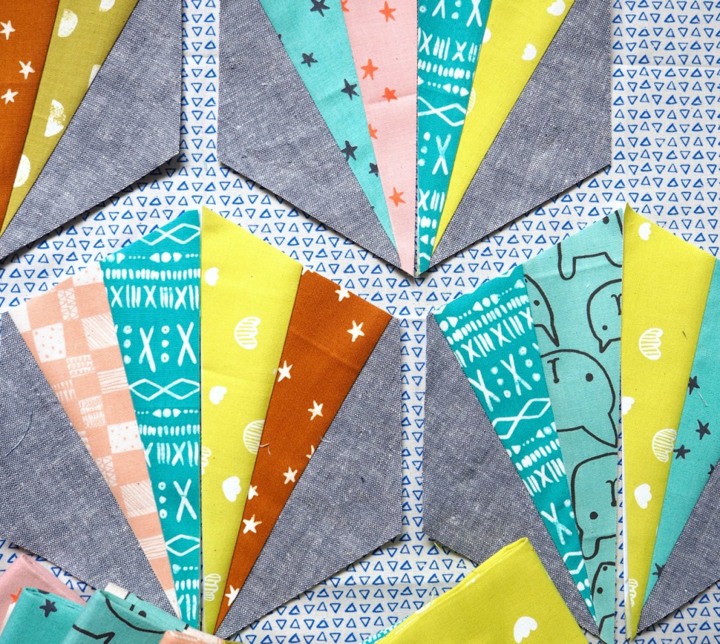 Hexie Tiles in printshop | veni vidi vicky quilts