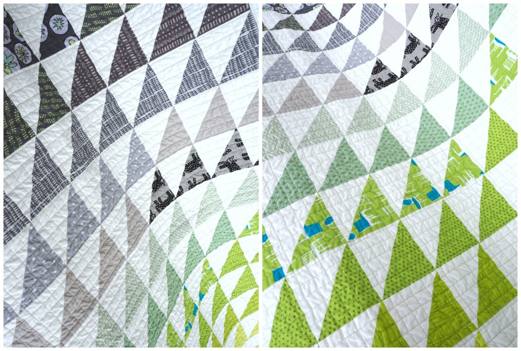 grey/green Ombré Quilt | veni vidi vicky